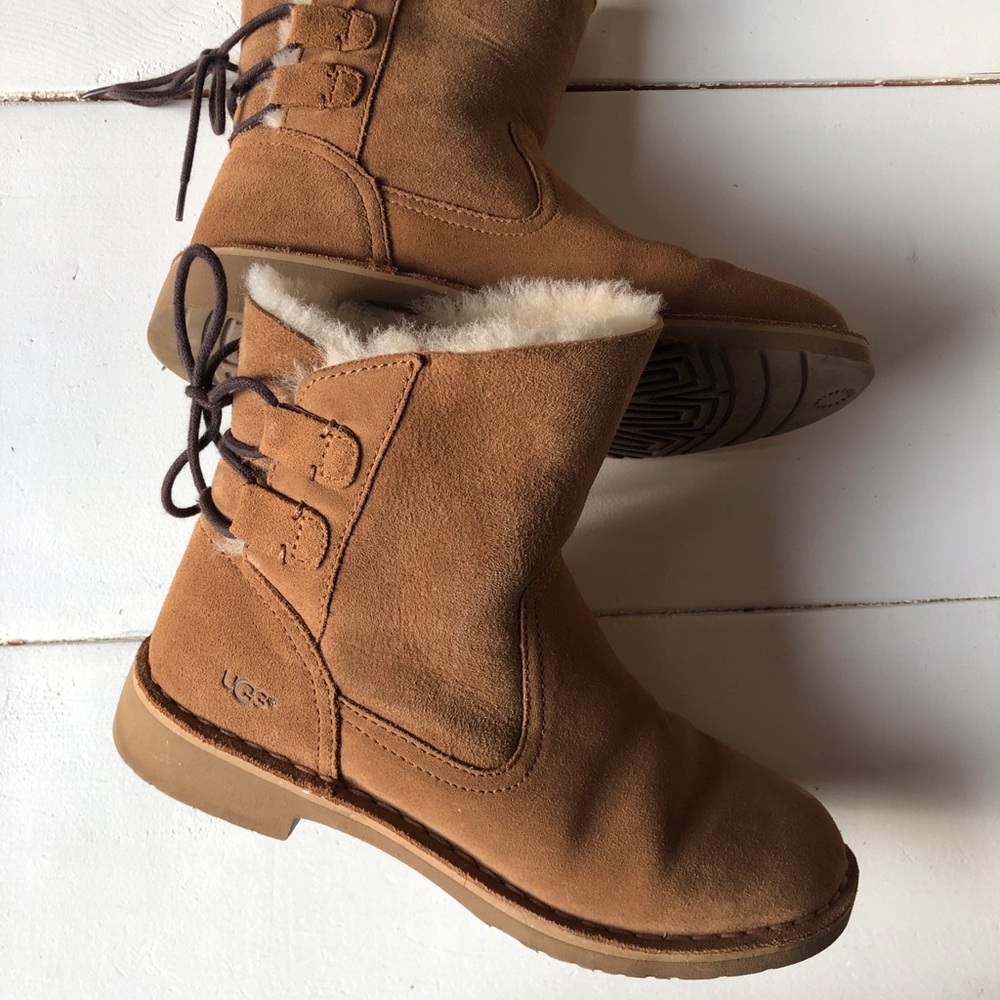 Almost new Naiya UGG boots with lace up ankles